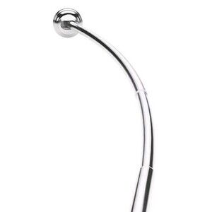 Zenna Home NeverRust Rust Proof Aluminum Tension Mount Curved Shower Rod Chrome